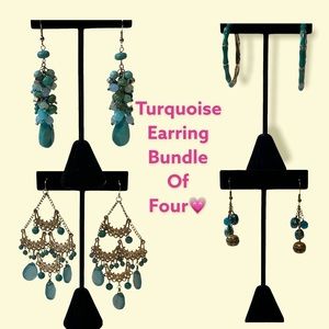 Four Set of  Turquoise Dangle Earrings